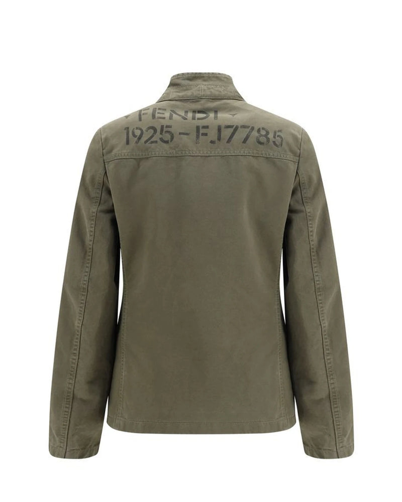 Fendi Bolero Jacket in green, Cotton — view 2