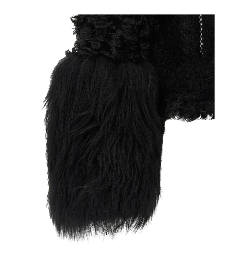 Fendi Bomber Jacket in black, Lamb Leather — view 4