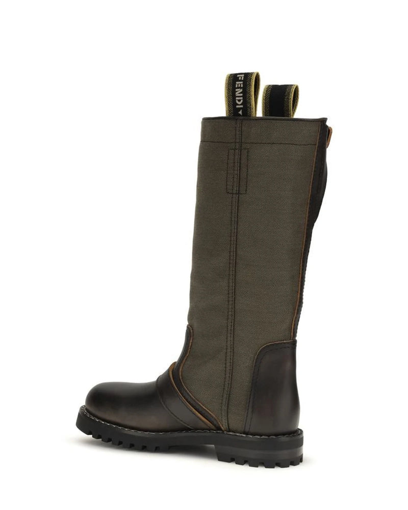 Fendi Boots in brown, Cotton — view 3