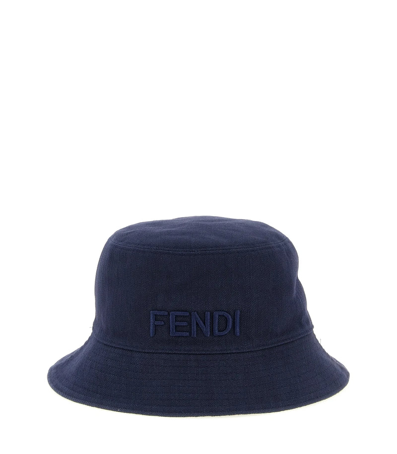 Fendi Bucket Hat in blue, Cotton