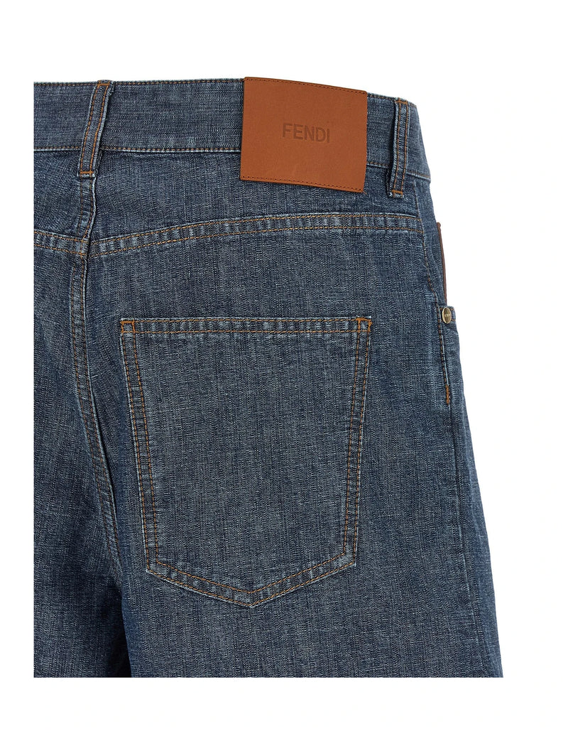 Fendi Denim Short in blue, Cotton — view 4