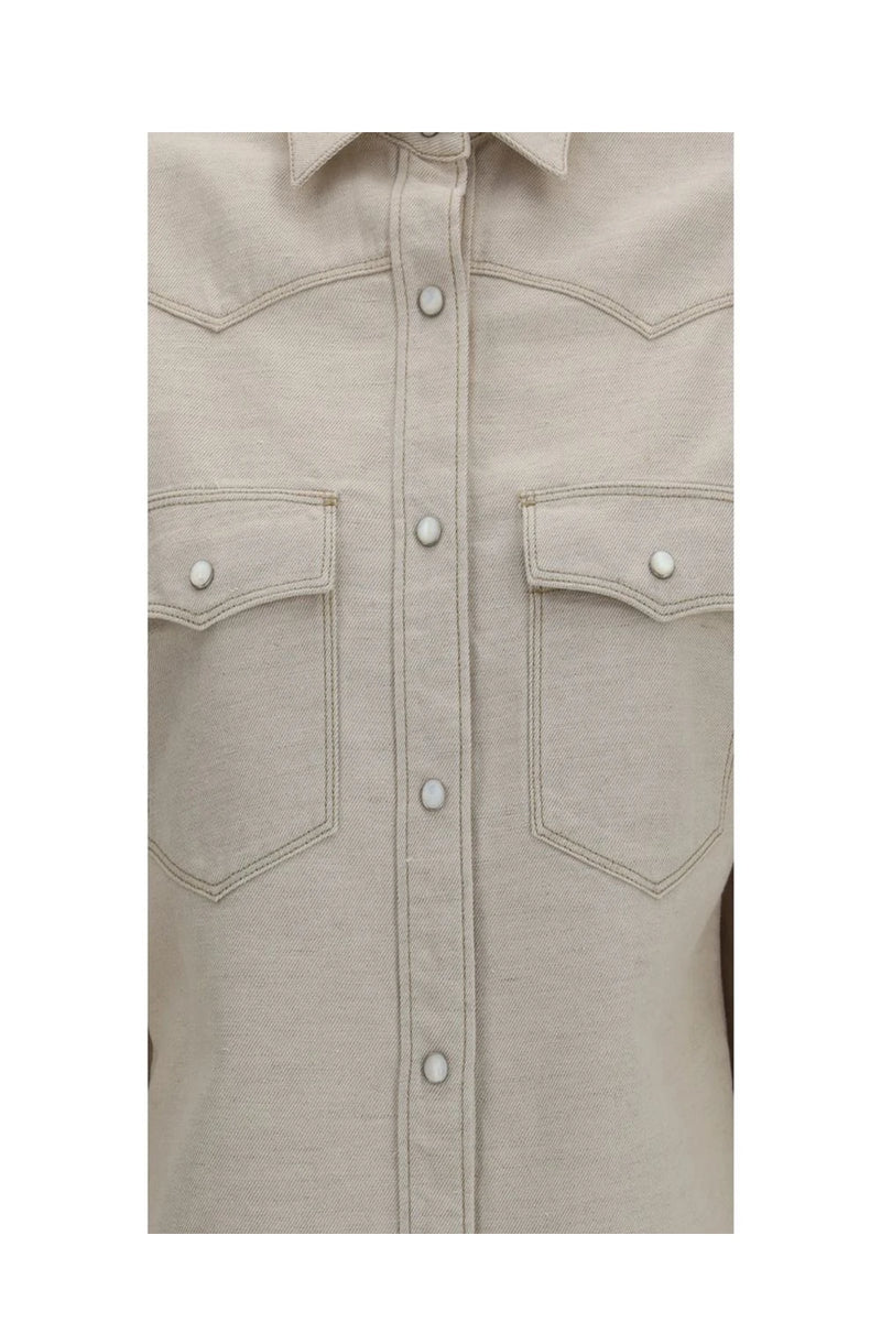 Fendi Dress Shirt in beige, Cotton — view 3