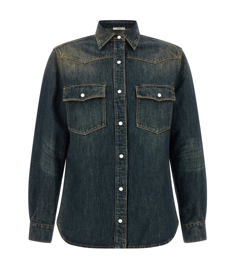 Fendi Dress Shirt in blue, Cotton