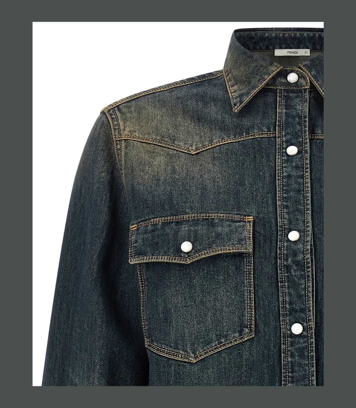 Fendi Dress Shirt in blue, Cotton — view 3