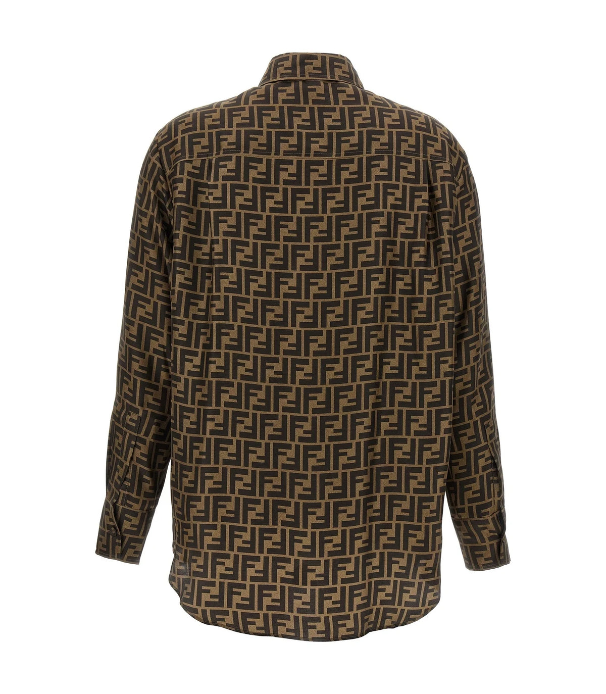 Fendi Dress Shirt in brown, Silk — view 2