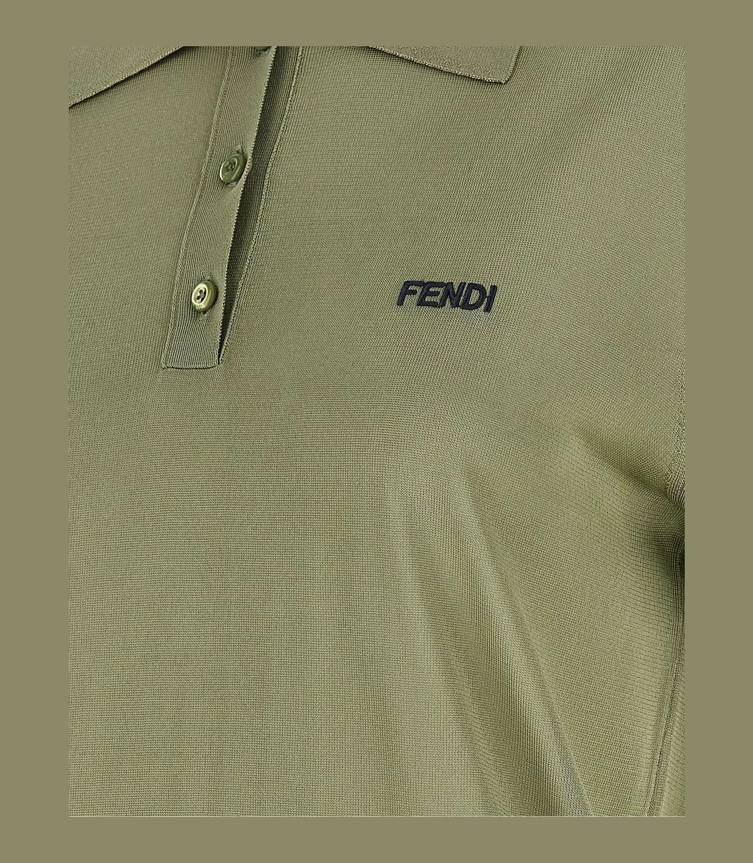 Fendi Polo in green, Viscose — view 4