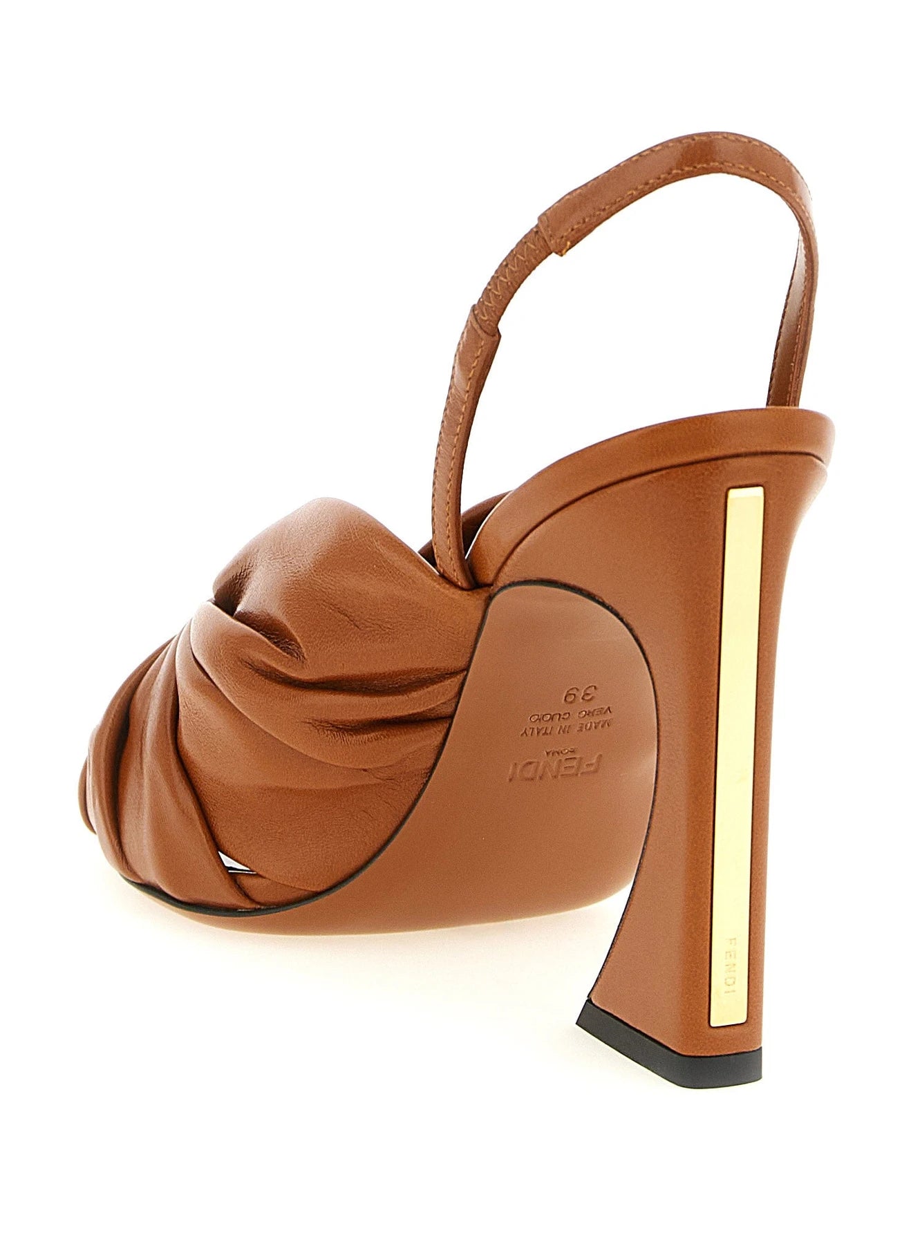 Fendi Brown Stiletto Sandals 
