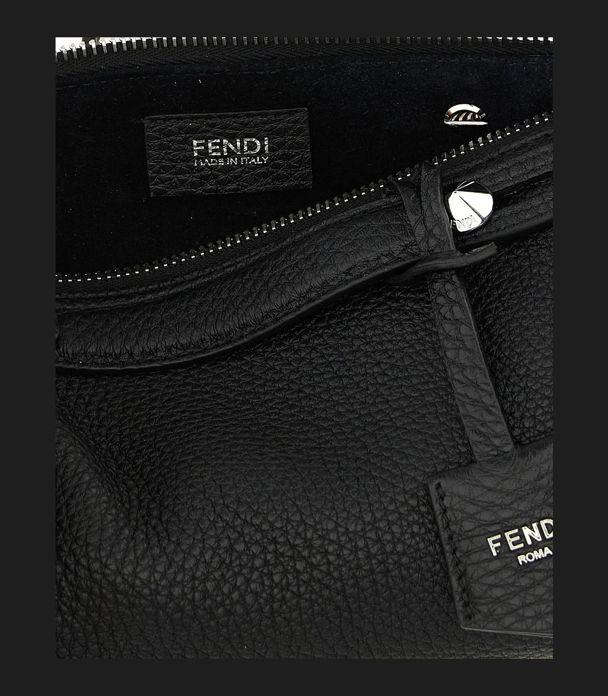 Fendi Satchel Bag in black, Calfskin Leather — view 4