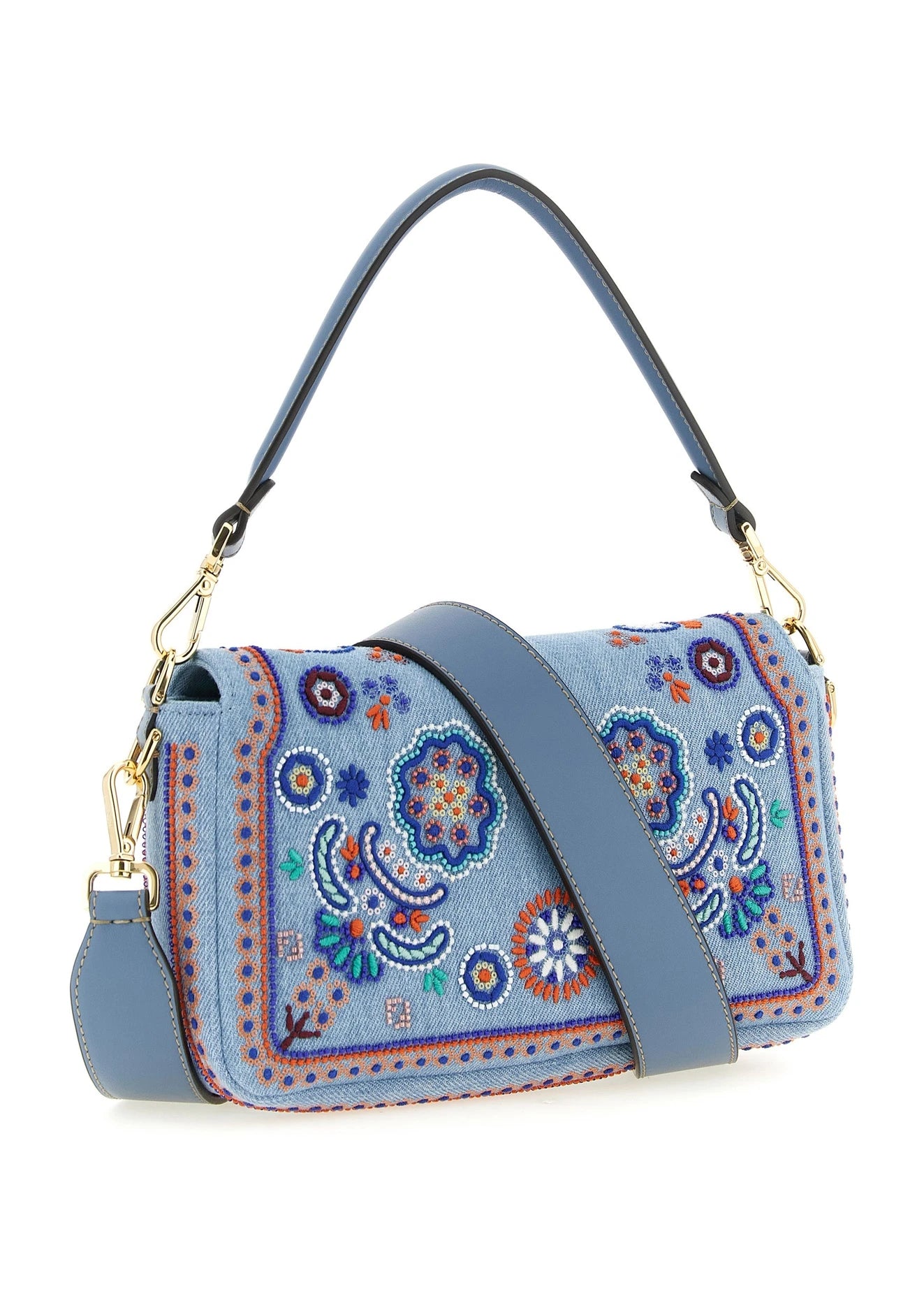 Fendi Shoulder Bag in blue, Cotton — view 3
