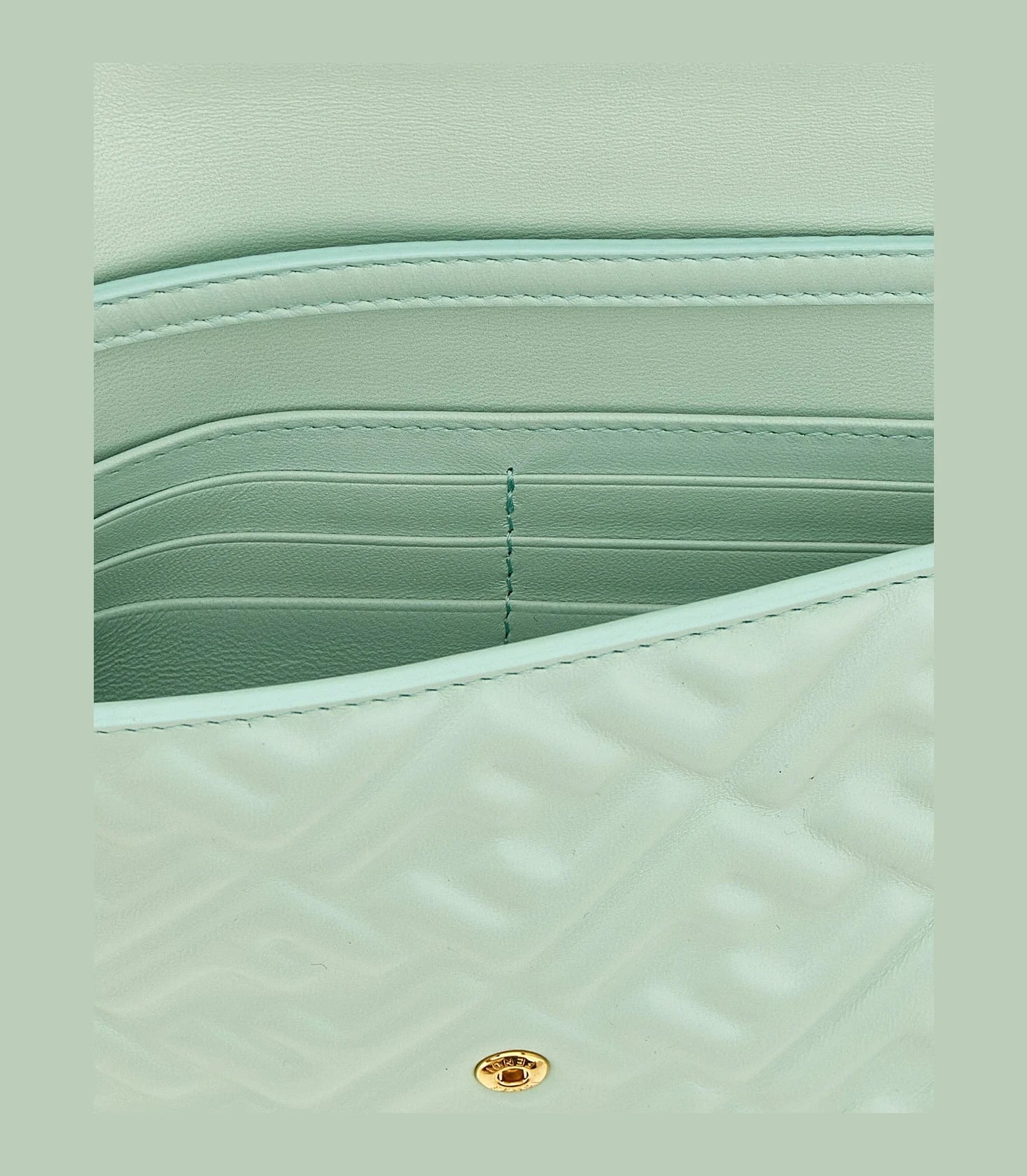 Fendi Shoulder Bag in green, Lamb Leather — view 4