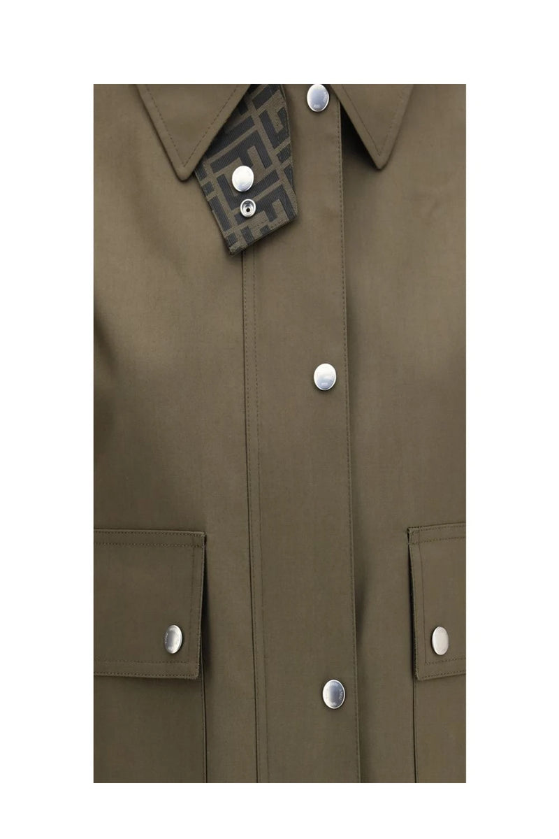 Fendi Trucker Jacket in beige, Polyester — view 3