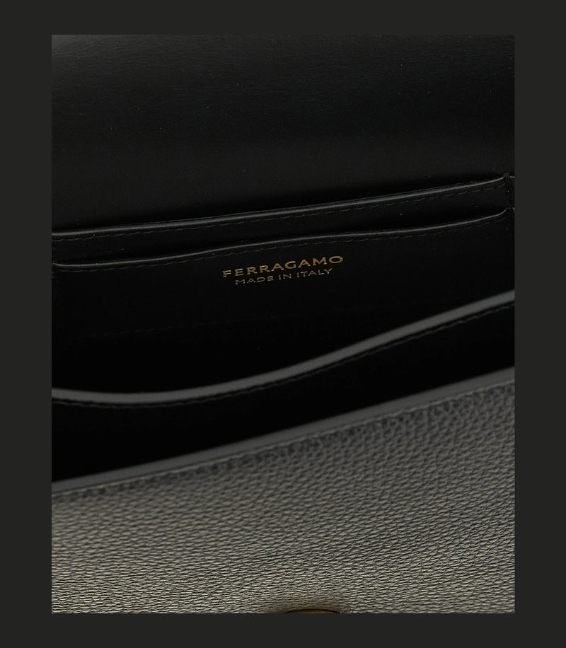 Ferragamo Cross Body Bag in black, Calfskin Leather — view 4