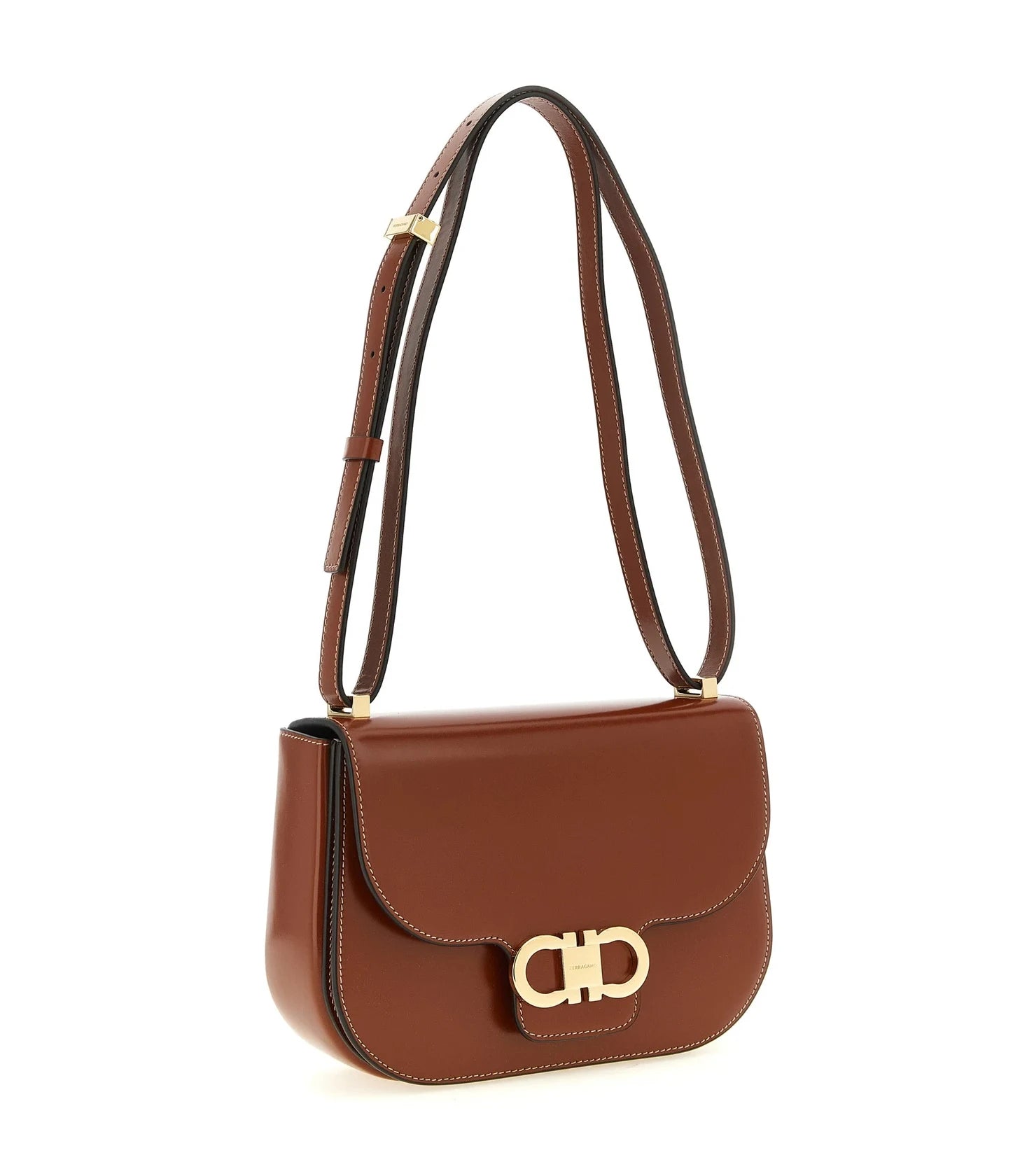 Ferragamo Cross Body Bag in brown, Calfskin Leather — view 3