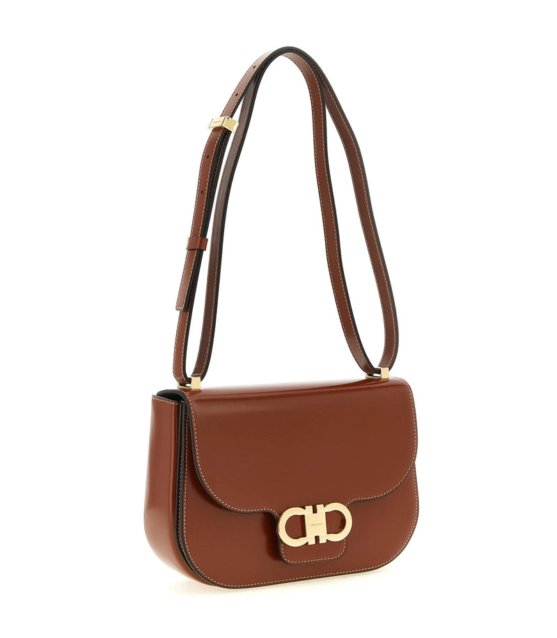 Ferragamo Cross Body Bag in brown, Calfskin Leather — view 3