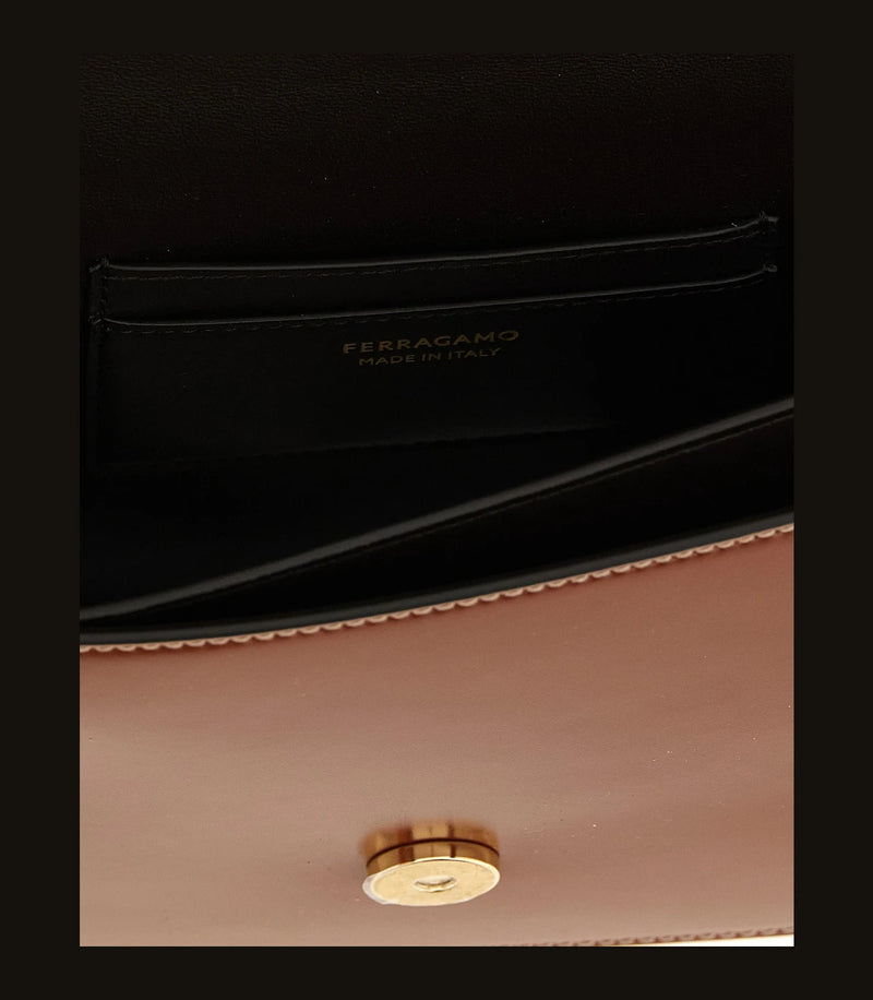 Ferragamo Cross Body Bag in brown, Calfskin Leather — view 4
