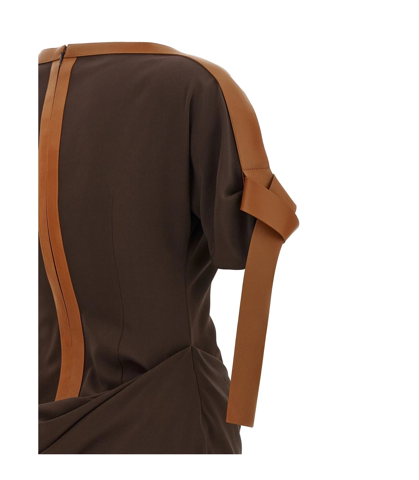 Ferragamo Dresse in brown, Viscose — view 4