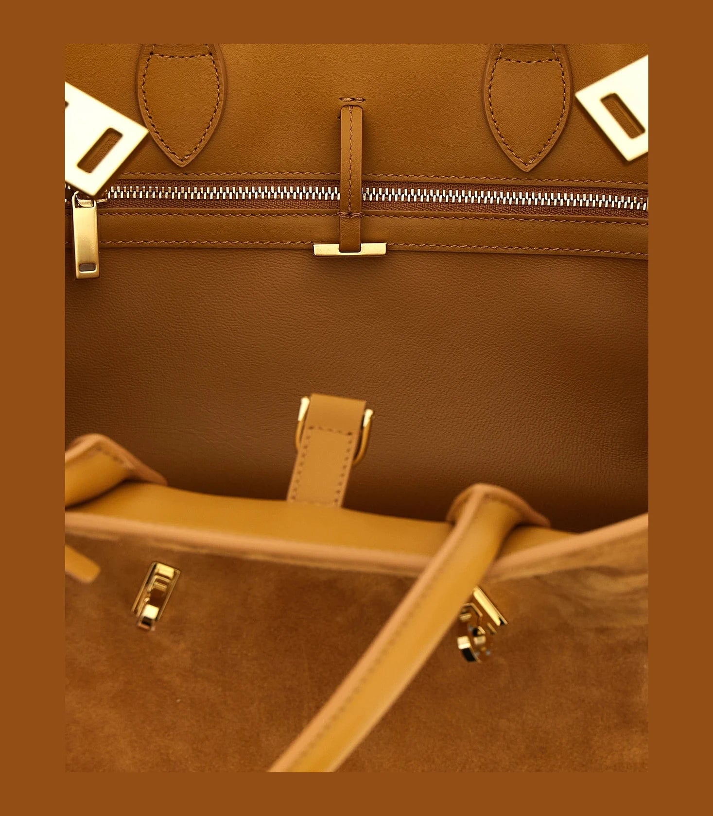 Ferragamo Satchel Bag in beige, Goat Leather — view 4