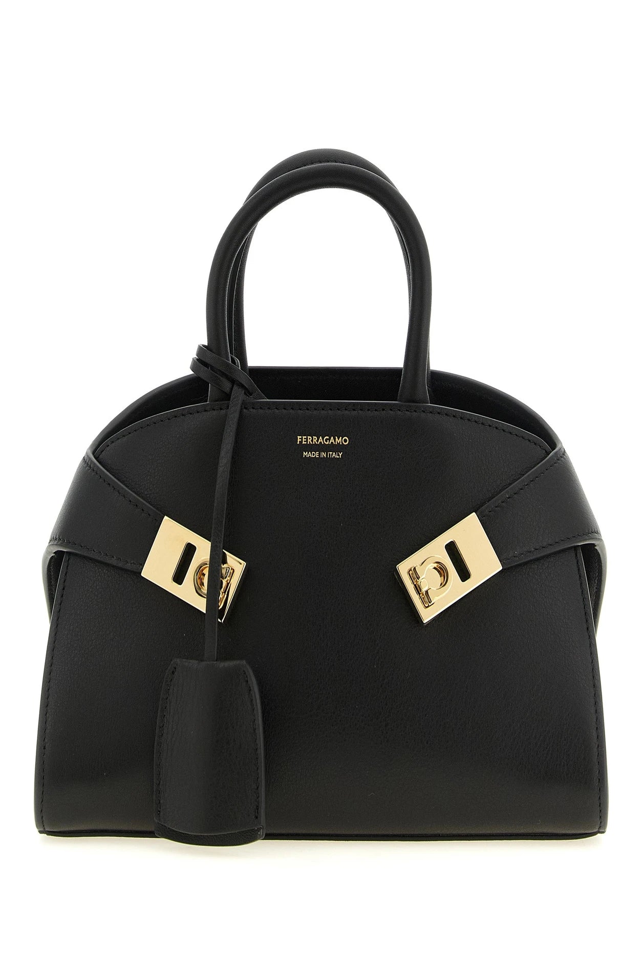 Ferragamo Satchel Bag in black, Calfskin Leather