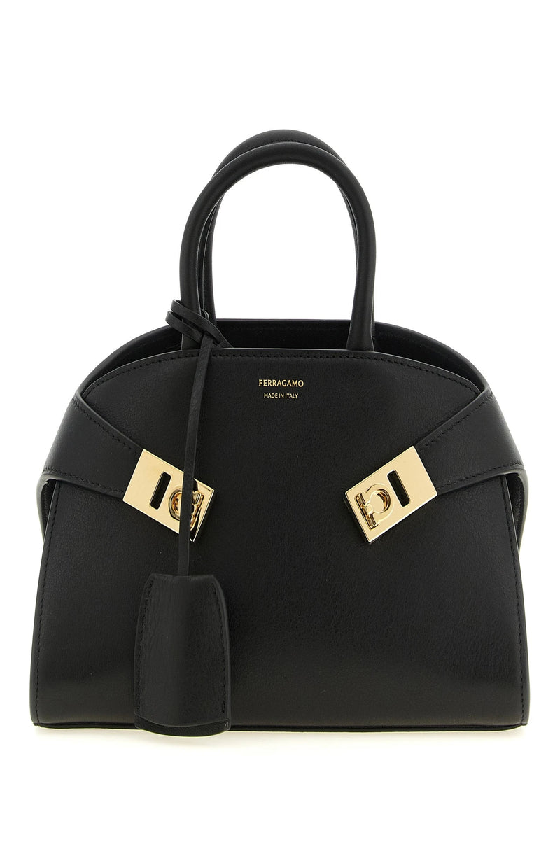 Ferragamo Satchel Bag in black, Calfskin Leather