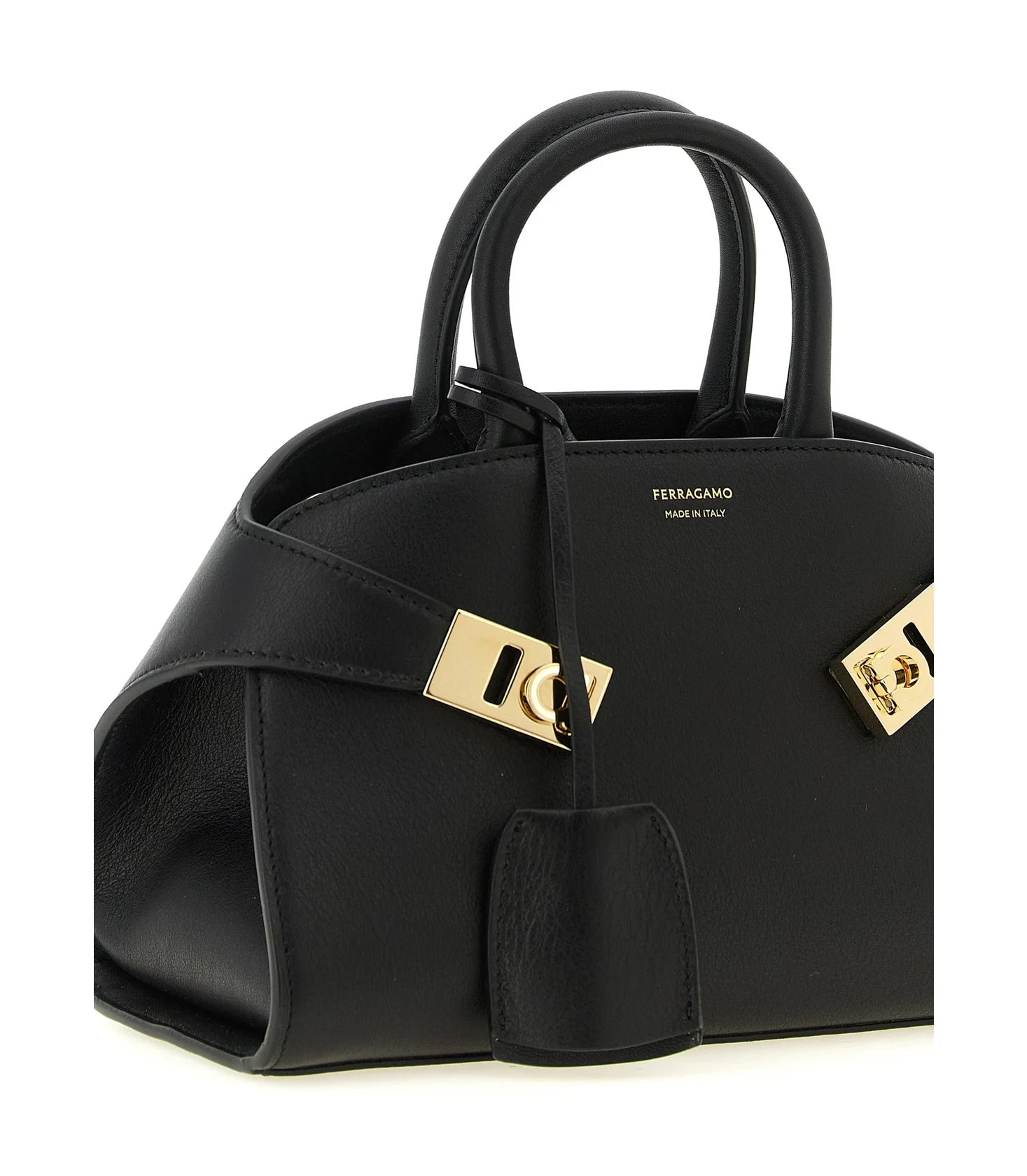 Ferragamo Satchel Bag in black, Calfskin Leather — view 3