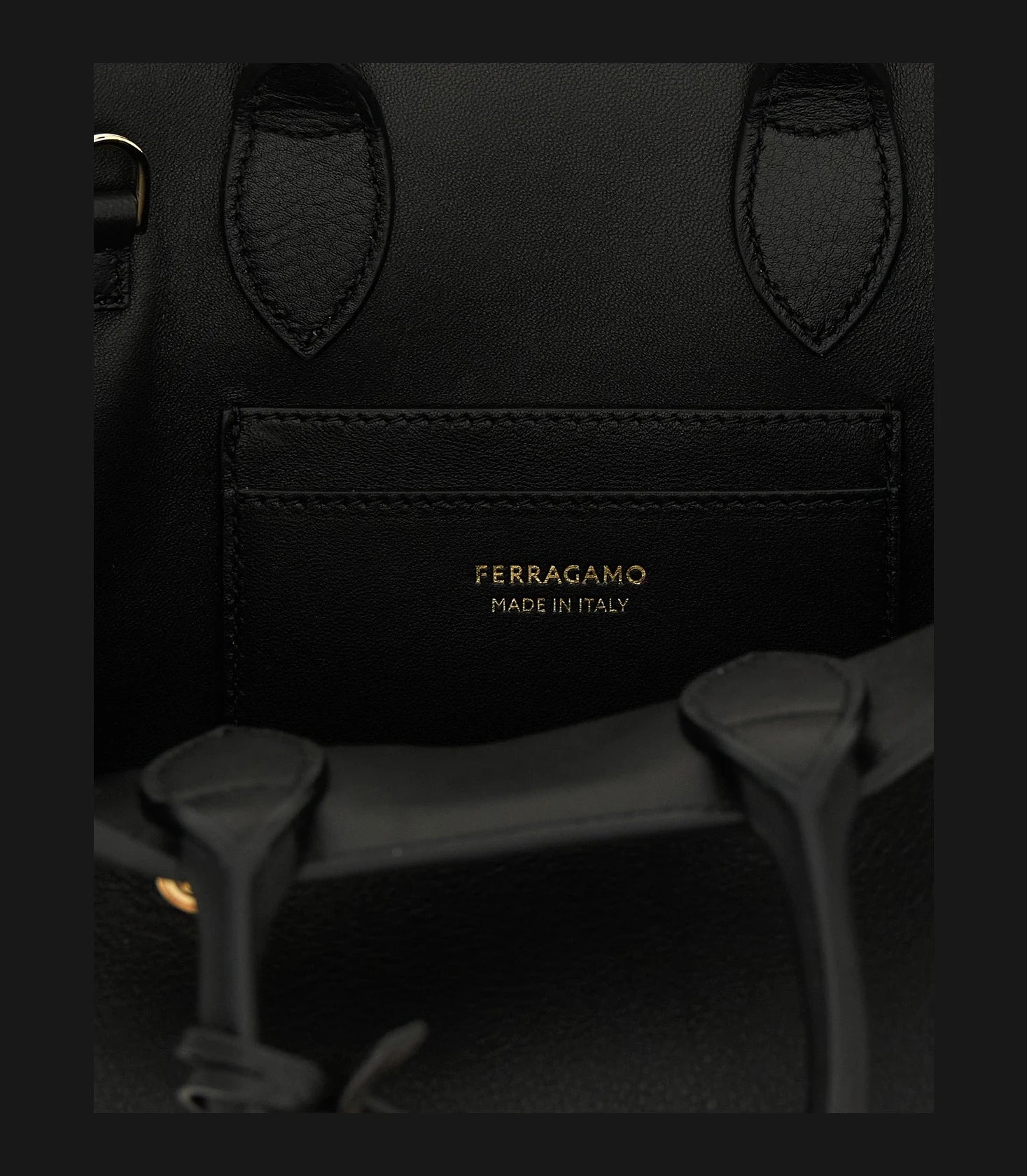 Ferragamo Satchel Bag in black, Calfskin Leather — view 4