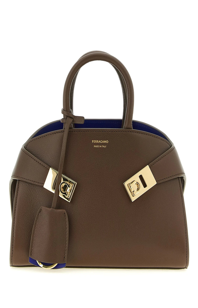 Ferragamo Satchel Bag in brown, Calf Leather