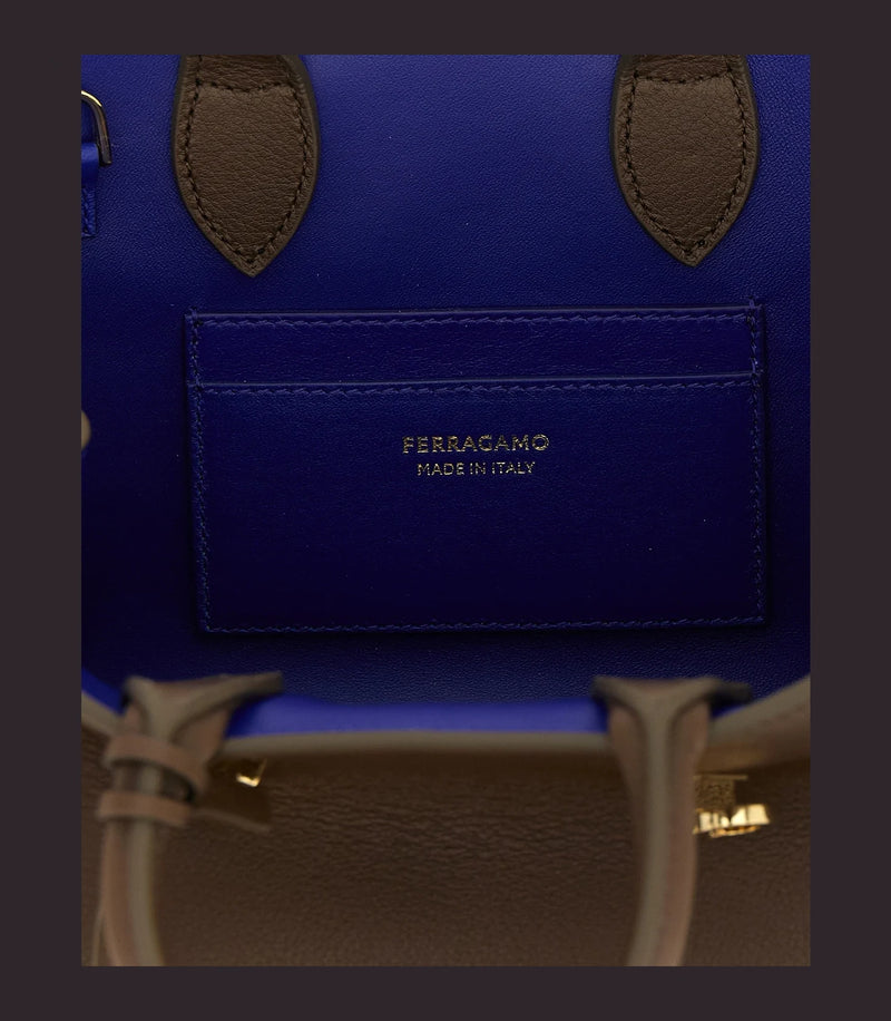 Ferragamo Satchel Bag in brown, Calf Leather — view 4