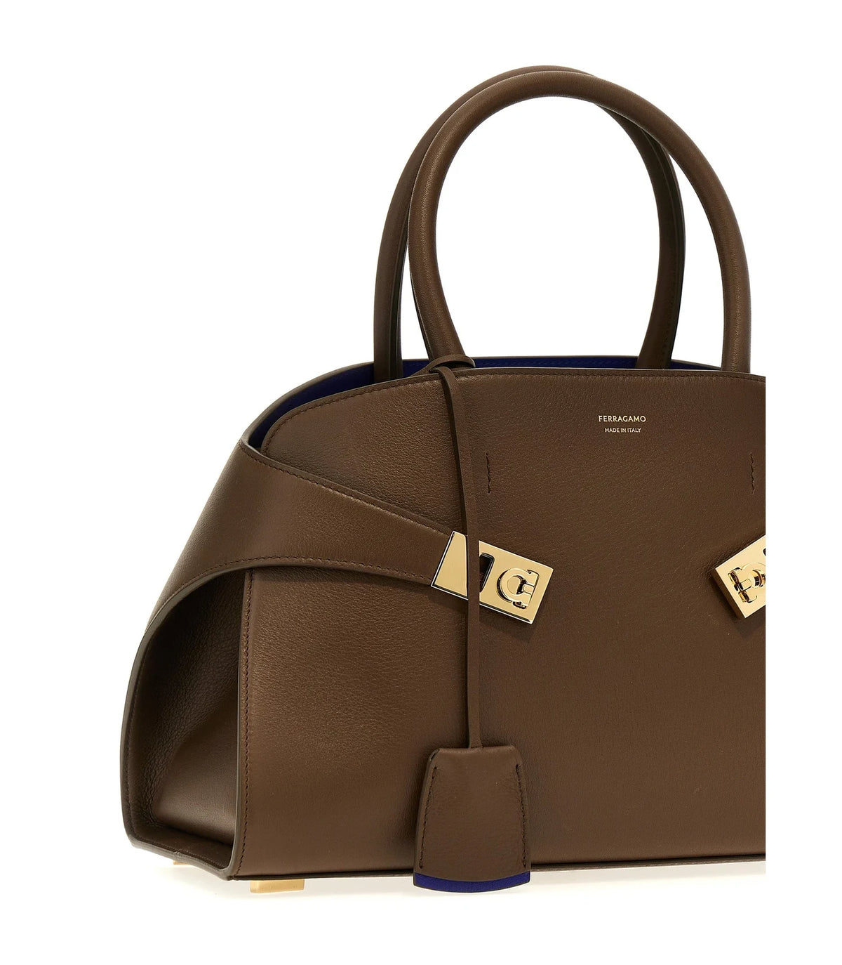 Ferragamo Satchel Bag in brown, Calfskin Leather — view 3