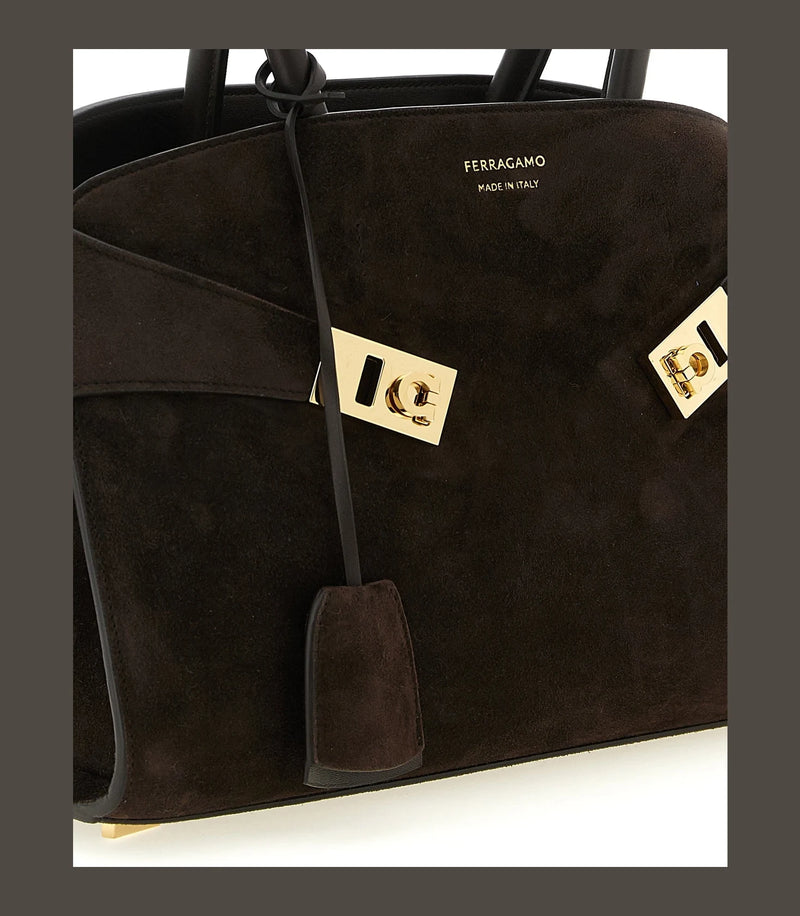 Ferragamo Satchel Bag in brown, Goat Leather — view 3