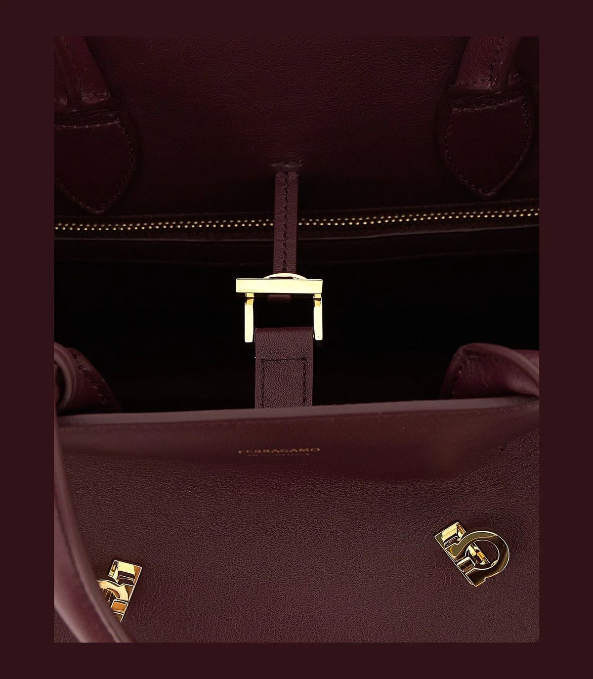 Ferragamo Satchel Bag in red, Calfskin Leather — view 4