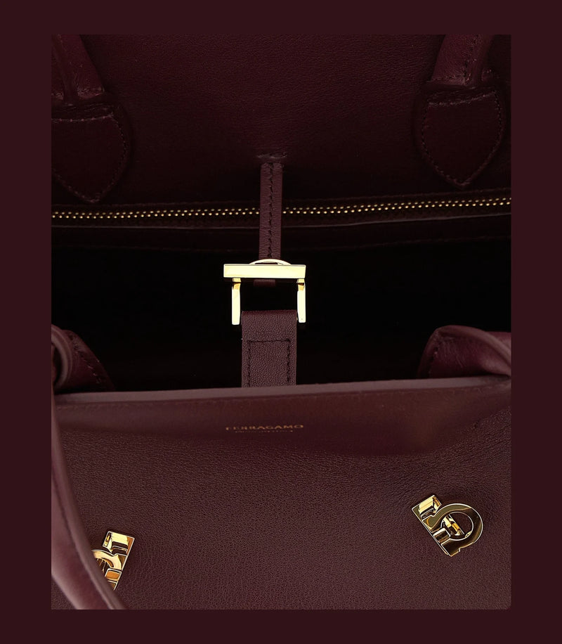 Ferragamo Satchel Bag in red, Calfskin Leather — view 4