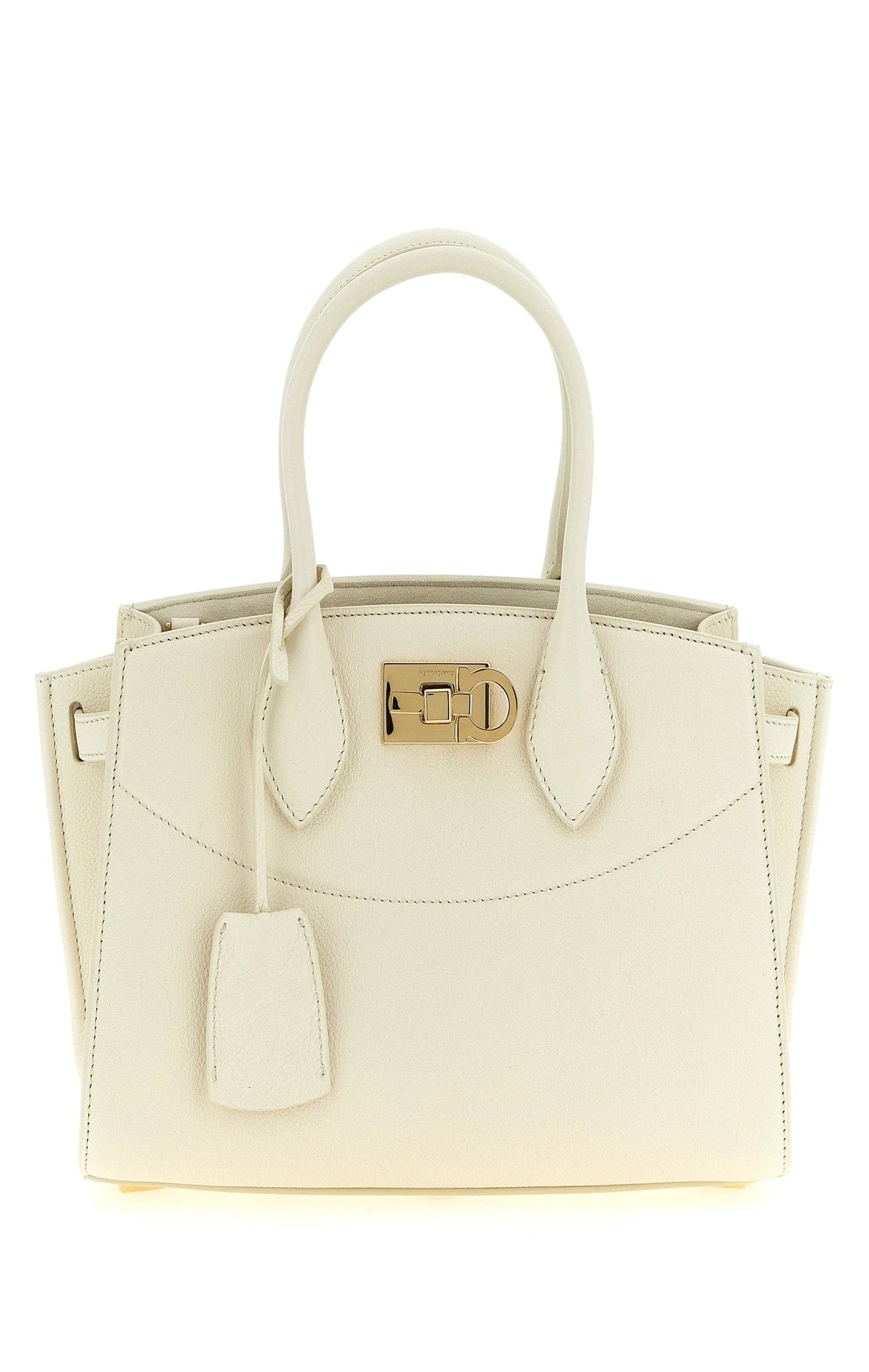 Ferragamo Satchel Bag in white, Calfskin Leather