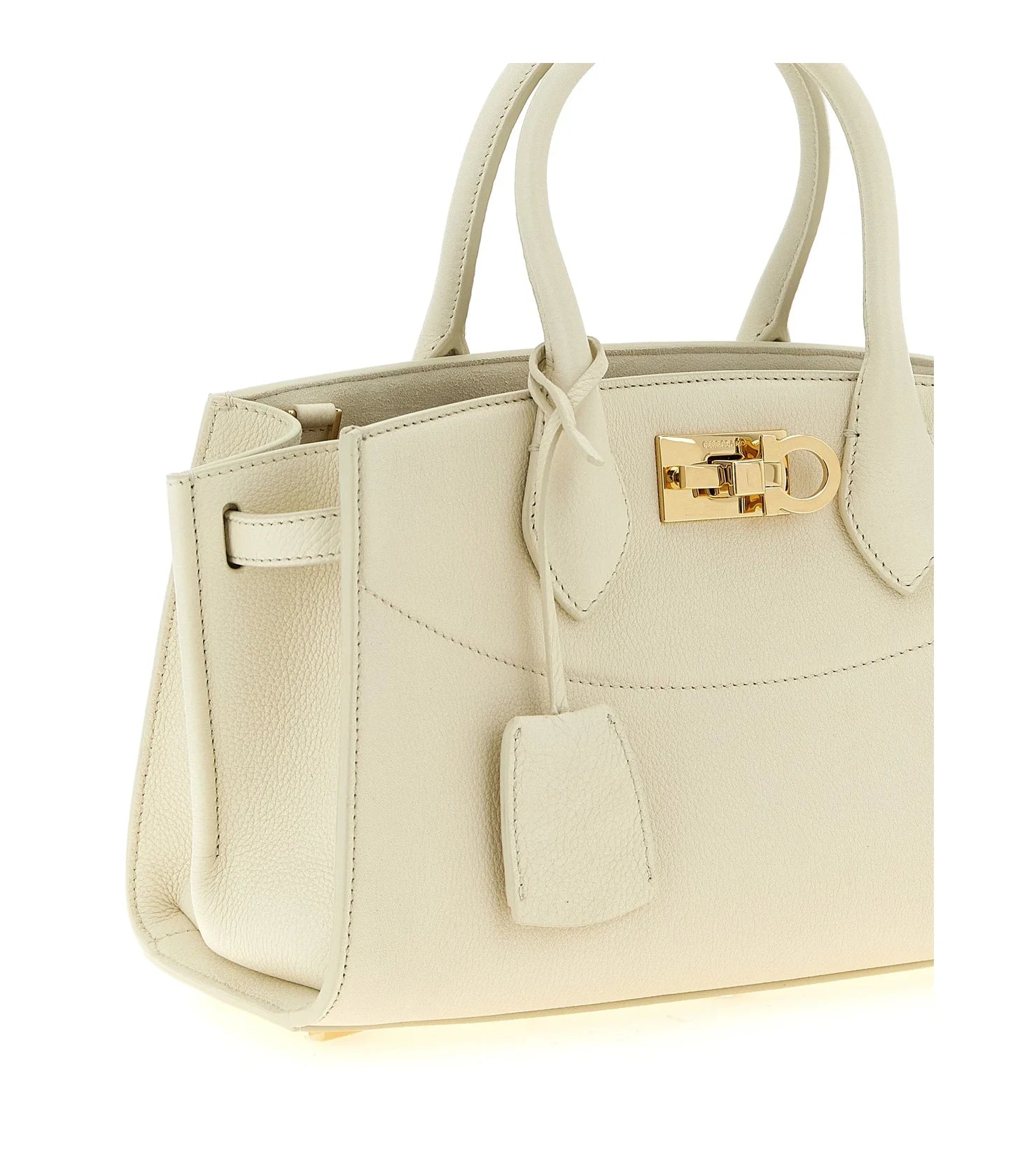 Ferragamo Satchel Bag in white, Calfskin Leather — view 3