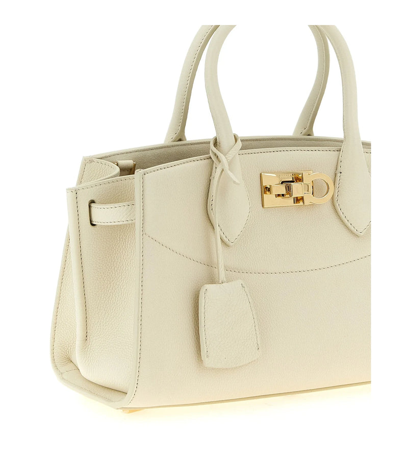 Ferragamo Satchel Bag in white, Calfskin Leather — view 3