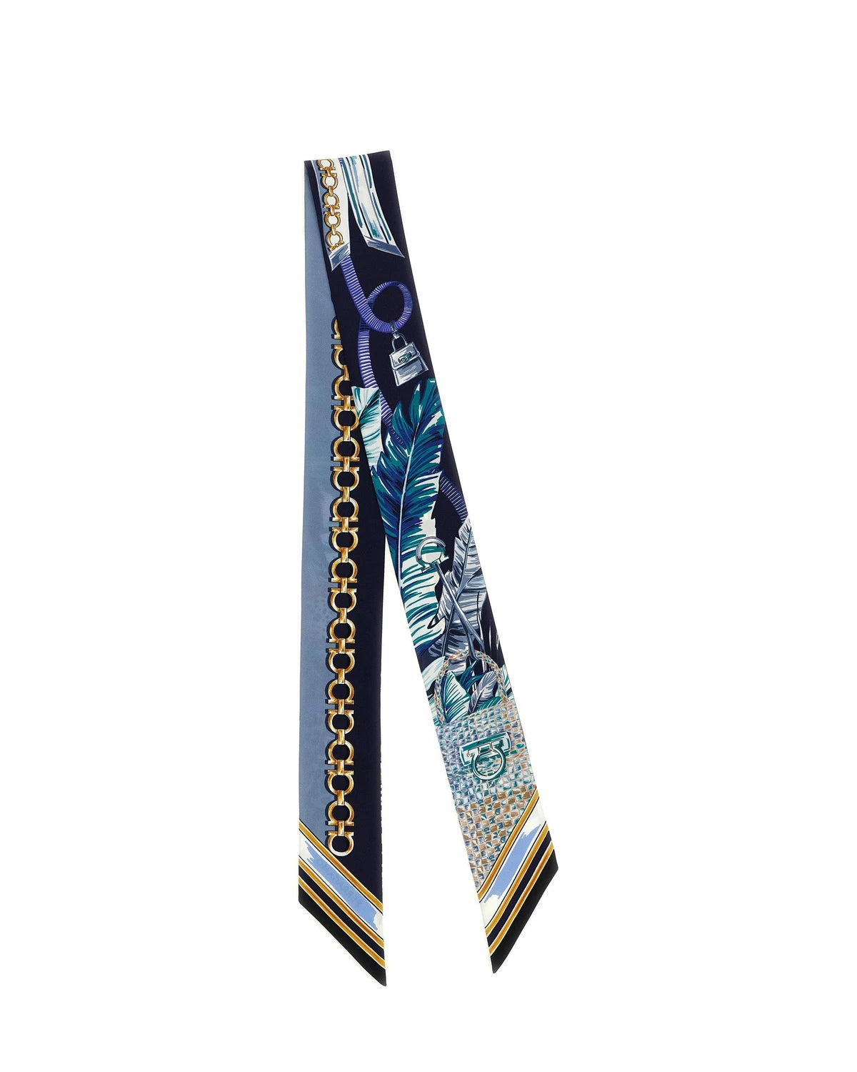 Ferragamo Scarves & Shawl in blue, Silk — view 2