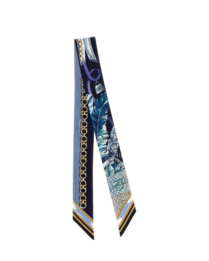 Ferragamo Scarves & Shawl in blue, Silk — view 2