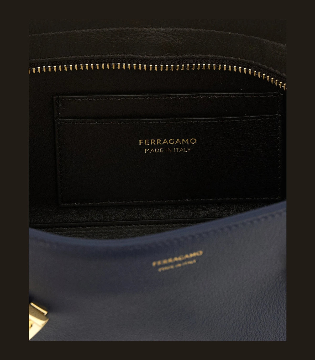Ferragamo Shoulder Bag in blue, Calfskin Leather — view 4