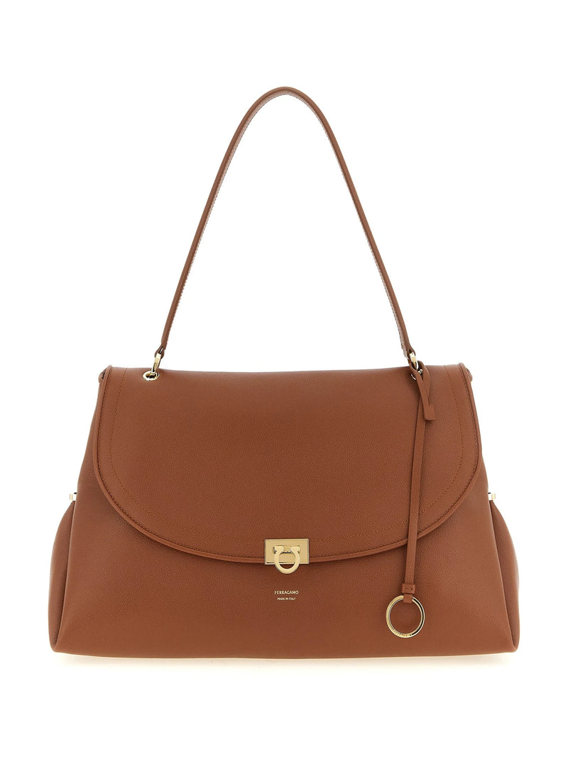 Ferragamo Shoulder Bag in brown, Calfskin Leather