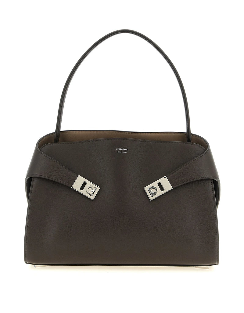 Ferragamo Shoulder Bag in brown, Calfskin Leather