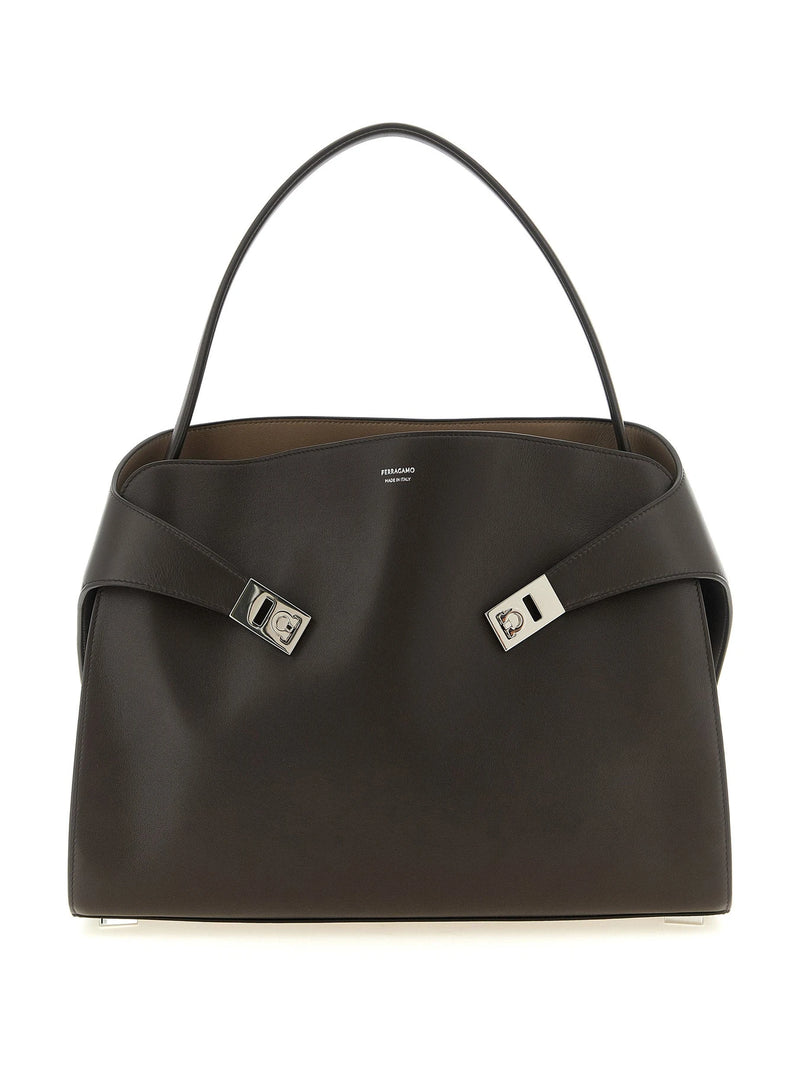 Ferragamo Shoulder Bag in brown, Calfskin Leather