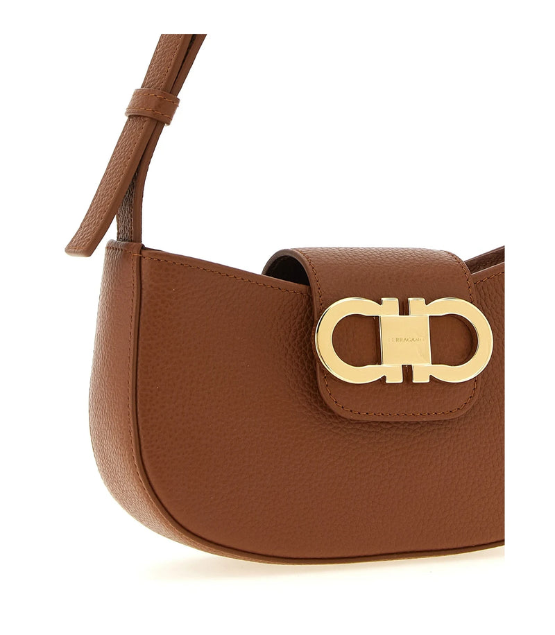 Ferragamo Shoulder Bag in brown, Calfskin Leather — view 3