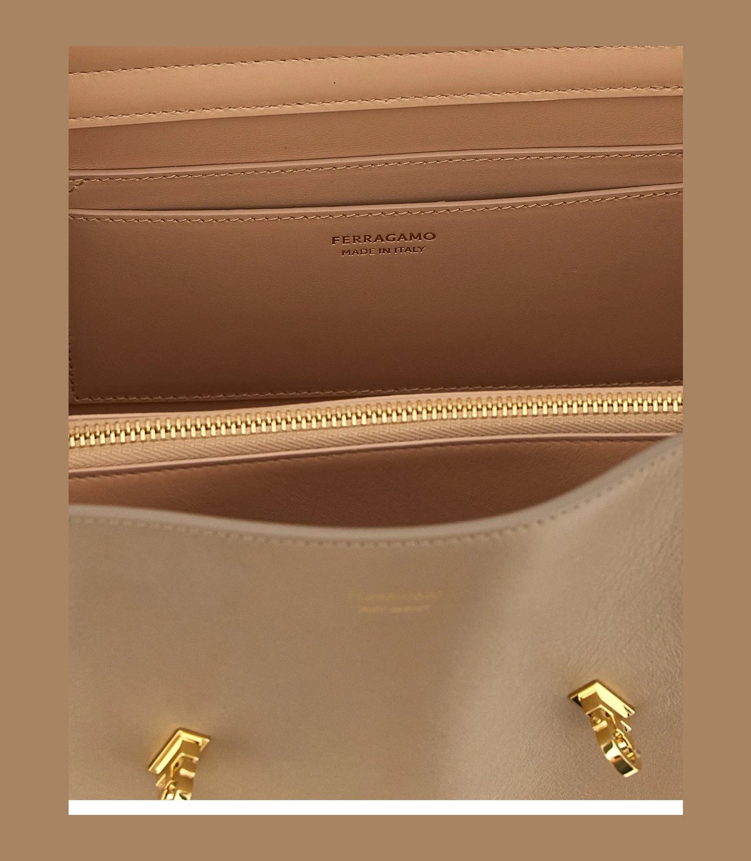 Ferragamo Shoulder Bag in pink, Calfskin Leather — view 4