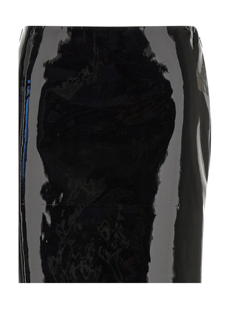 Ferragamo Skirt in black, Lamb Leather — view 3