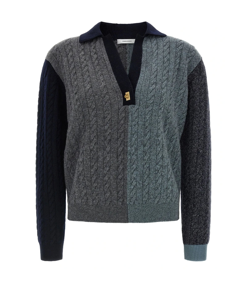 Ferragamo Sweater in multicolor, Virgin Wool