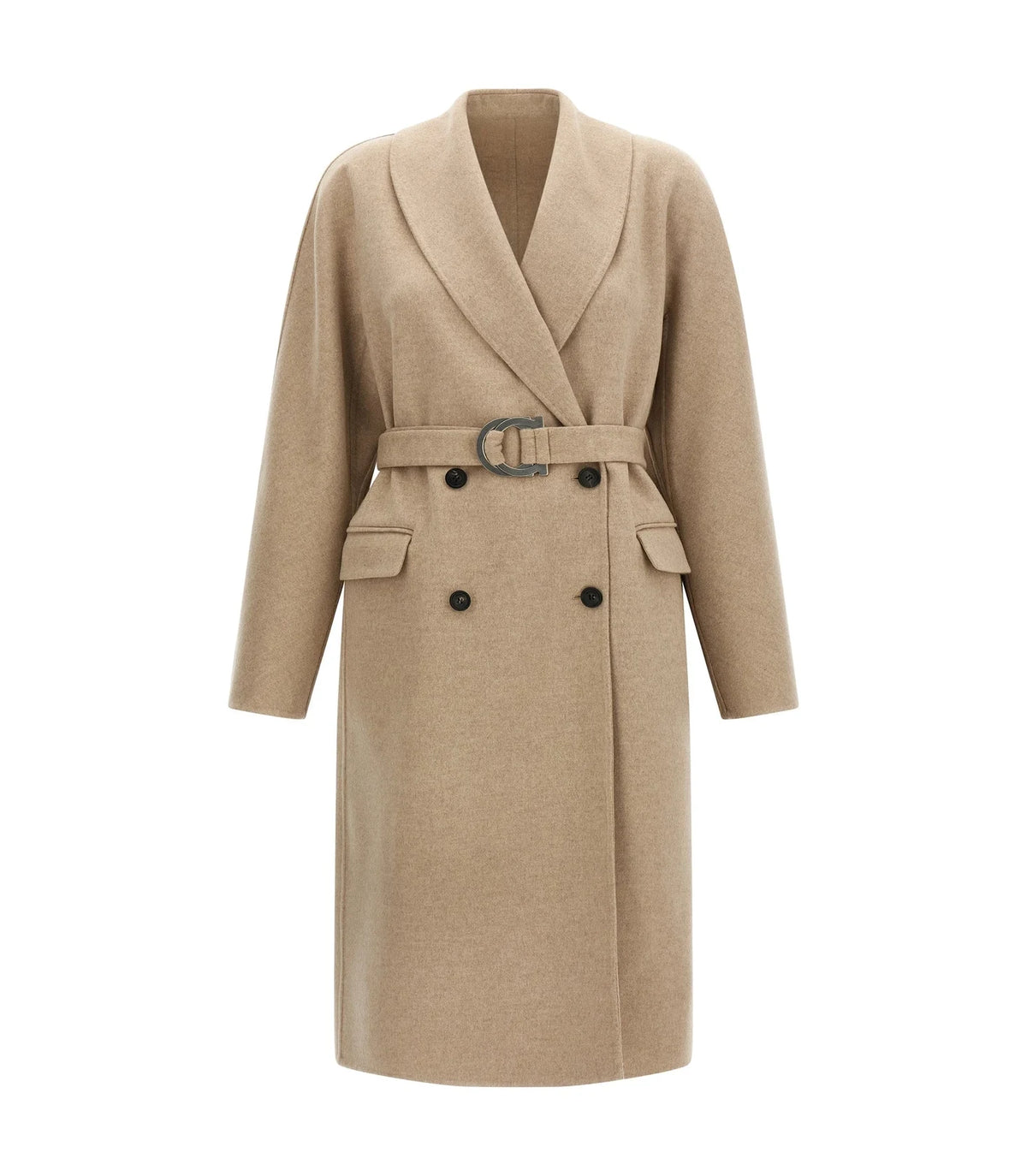Ferragamo Wrap Coat in beige