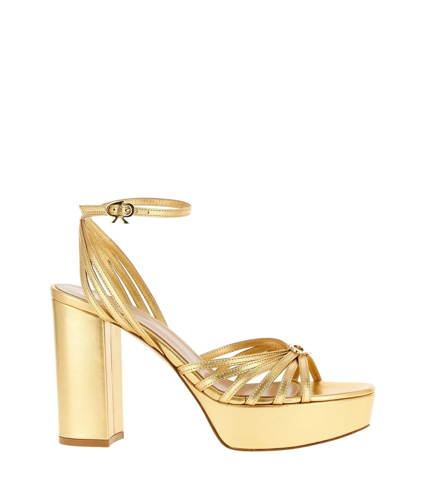 Gianvito Rossi Gold Stiletto Sandals 