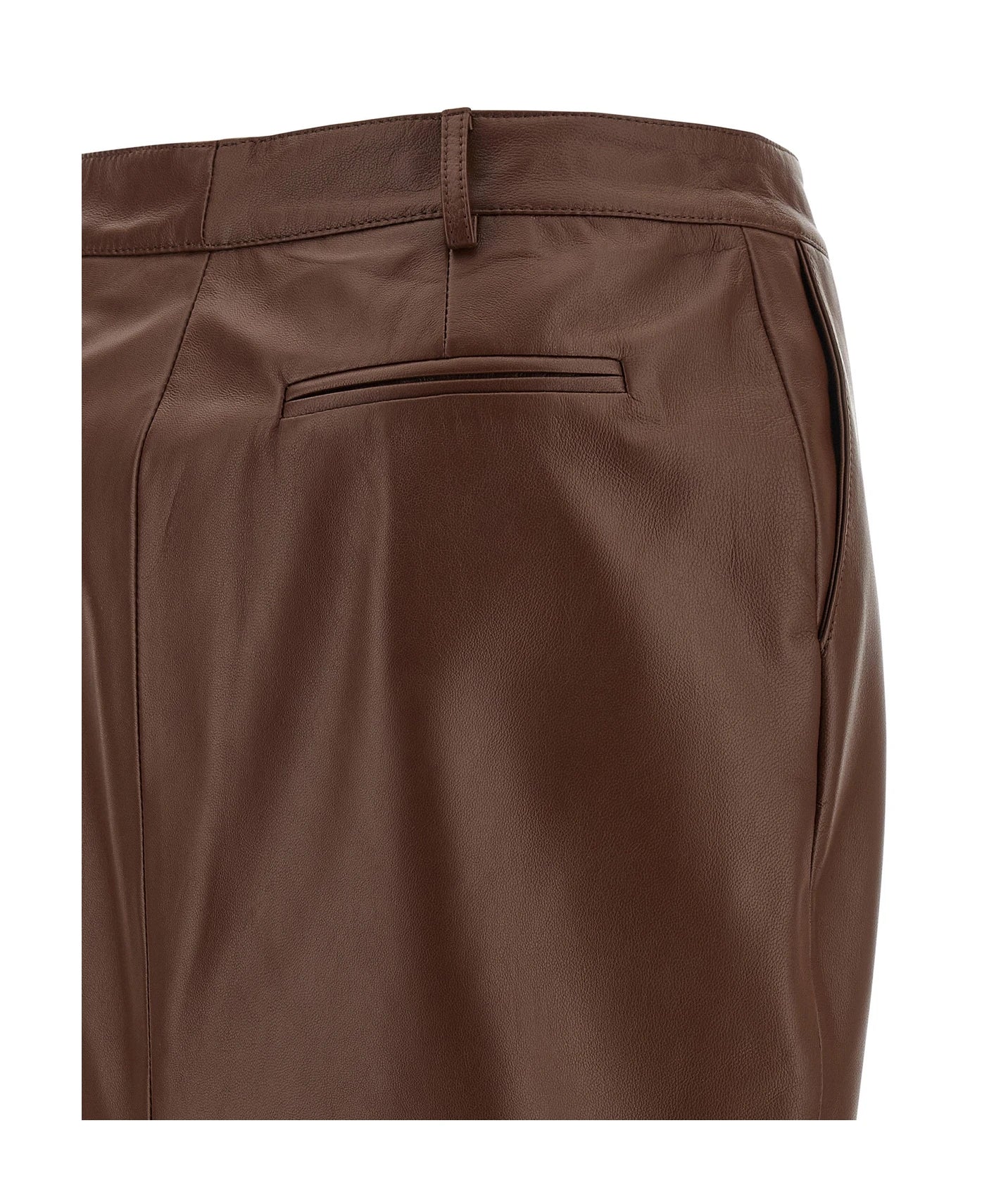 Giuseppe Di Morabito Skirt in brown, Leather — view 4