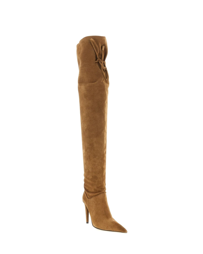 Giuseppe Zanotti Knee High Boots in brown, Calfskin Leather — view 2