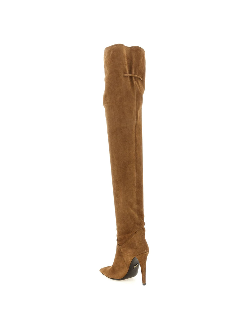 Giuseppe Zanotti Knee High Boots in brown, Calfskin Leather — view 3