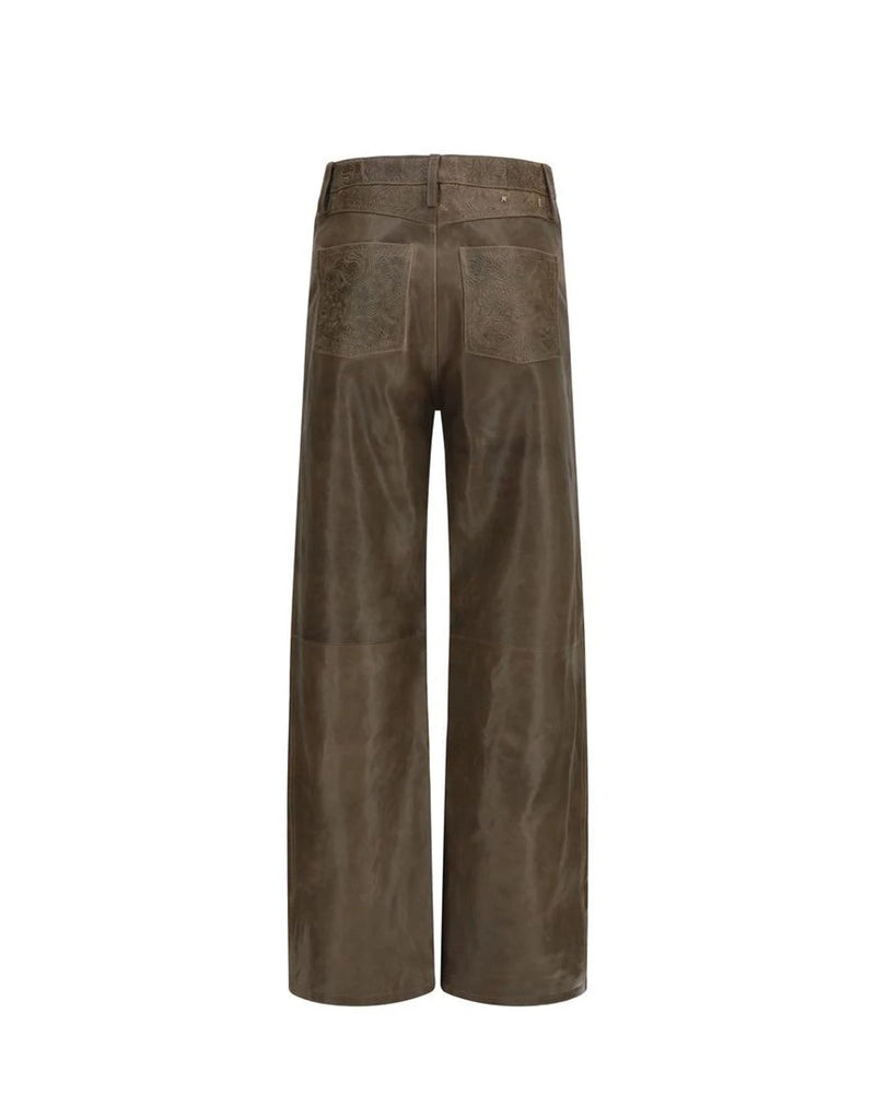 Golden Goose Trouser in brown, Calf Leather — view 2